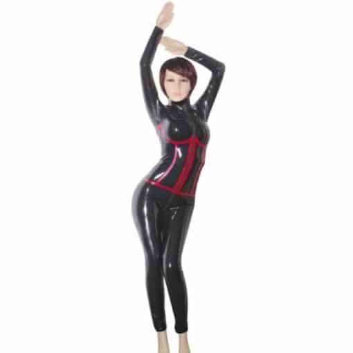 Combinaison En Latex Pour Femme - 100% Latex Naturel 0,40 Mm, Fermeture éclair Devant - Pour Cosplay, Soirée, Déguisement